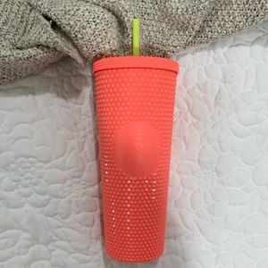 Starbucks 24oz Neon Pink Studded Reusable Tumbler